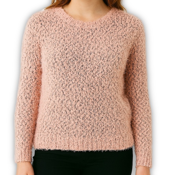 Harper Canyon Fuzzy Pink Sweater Girls XL 12-14 - Picture 1 of 9